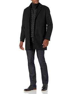 Dockers Herren The Henry Wool Blend Top Coat Mantel aus Mischwolle, schwarz, Groß von Dockers