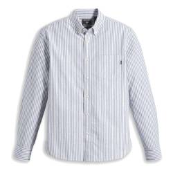 Dockers Hombre Stretch Oxford Shirt, Princeton Navy Blazer Stripe, M von Dockers