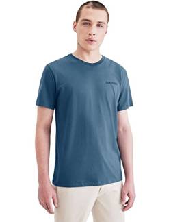 Dockers Hombre Tee T-Shirt, Stencil Logo Blue Fusion (Navy Blazer), M von Dockers