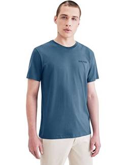 Dockers Hombre Tee T-Shirt, Stencil Logo Blue Fusion (Navy Blazer), S von Dockers