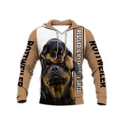 3D All Over Printed Rottweiler Hoodies Harajuku Zip Hoodie Unisex Casual Pullover Herbst Jacke, Hoodie, S von Docorou