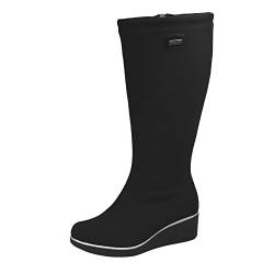 DOCTOR CUTILLAS - Hohe Stiefel mit Keilabsatz mit Reißverschluss Gummisohle für: Damen, Schwarz - Schwarz - Größe: 39 EU von Doctor Cutillas