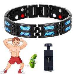 Noruion Far-Infrarot-Ionen-Armband, Magnetarmband Magnetbänder Für Herren Herrenarmband Längenverstellbar Mit, Noruion Far Infrared Ionizer Wristband (2) von Docxide