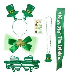 Dodheah St. Patricks Day Hut Set Accessory Irish Party Shamrock Haarreif Irish Leprechaun Hut Zubehör Parade Oder Celebration Dekoration(Aufkleber Satz) von Dodheah