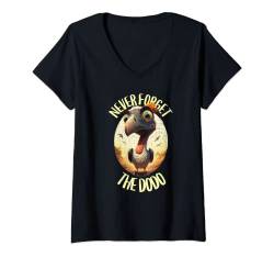 Damen Dodo - Vergesse niemals den Dodo - Dodo Vogel T-Shirt mit V-Ausschnitt von Dodo Vogel Designs