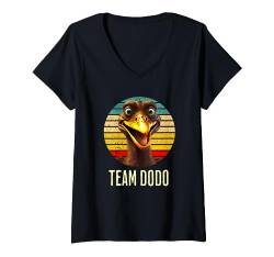 Team Dodo - Dodo Vogel T-Shirt mit V-Ausschnitt von Dodo Vogel Designs