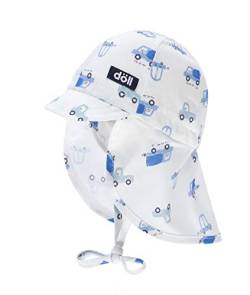 Döll Baby-Jungen Bindemütze mit Schirm und Nackenschutz Mütze, Blau (Dream Blue 3510), (Herstellergröße: 37) von Döll