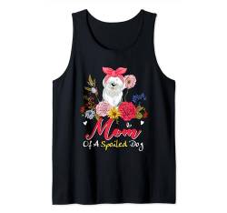 Mom Of A Spoiled Dog Mother's Day English Sheepdog Bow Tie Tank Top von Dog Mother's Day Costume