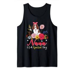 Nana Of A Spoiled Dog Cute English Springer Spaniel Bow Tie Tank Top von Dog Mother's Day Costume