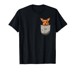 Dogs 365 Miniatur Pinscher Hund in der Tasche T-Shirt von Dogs 365