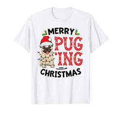 Merry Pugging Christmas Dog Santa Pug Xmas Boys Pugmas T-Shirt von Dogs by 14th Floor