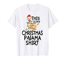 Shiba Inu Tree Lights Dog This Is My Christmas Pajama Shirt T-Shirt von Dogs by 14th Floor