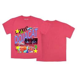 Doja Cat Offizielles The Scarlet Tour Merch Meme T-Shirt, Pink, M von Doja Cat