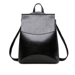 Retro Rucksack Damen Schultertasche Echtleder Vintage Rucksack Premium Büffelleder - Freizeit Shopping Uni Schule 24 * 30 * 10cm von DokinReich