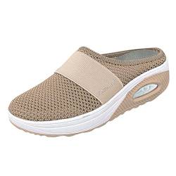 Damen Orthopädische Schuhe Air Cushion Slip On Walking Orthopedic Diabetic Walking Shoes Freizeit Mesh Atmungsaktiv Sandals Hausschuhe Lässig Schlupfschuhe Outdoor Freizeitschuhe Sneaker von Dola22g