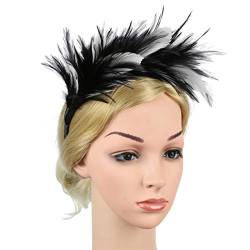 Dola22g 1920er Jahre Stirnband 1920er Flapper Kopfschmuck Vintage Stirnband mit Kristall Great Gatsby Zubehör für Festzug Motto Party Hochzeit von Dola22g
