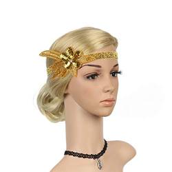 Dola22g 1920er Jahre Stirnband 1920er Flapper Kopfschmuck Vintage Stirnband mit Kristall Great Gatsby Zubehör für Festzug Motto Party Hochzeit von Dola22g