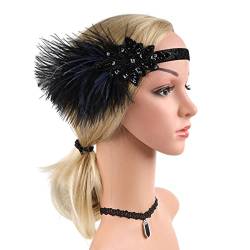 Dola22g 1920er Jahre Stirnband 1920er Jahre Flapper Kopfschmuck Vintage Stirnband mit Kristall Great Gatsby Zubehör für Festzug Motto Party Hochzeit von Dola22g