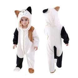 Doladola Baby Katzen Onesies kinder kostüm für karneval halloween Tier Jumpsuit für mädchen und Junge(Beige Katze, Größe (Alter 24-30 Monate)) von Doladola