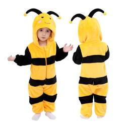 Doladola Baby Katzen Onesies kinder kostüm für karneval halloween Tier Jumpsuit für mädchen und Junge(Biene, Größe (Alter 18-24 Monate)) von Doladola