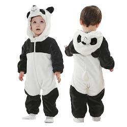 Doladola Babymädchens Strampler Animal Hooded Onesie Baby Jungen Mädchen Strampler Säugling Outfit Overall Kleidung(3-6 Monate,Panda) von Doladola