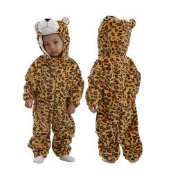 Doladola Babyoverall Animal Leopard Onesies Baby Strampler Säuglingsoverall-Pyjama(12-18 Monate, Dunkle Farbe Leopard) von Doladola