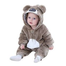 Doladola Unisex Baby Frühling Herbst Tier Strampler Baby Jungen Mädchen Flanell EIN Stück Pyjama(12-18 Monate,Koala) von Doladola
