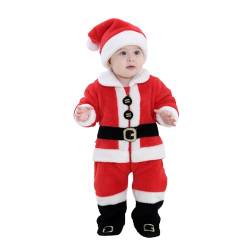 Doladola Unisex Baby Jungen Mädchen Weihnachten Weihnachtsmann Outwear Herbst Winter Outfit für Jungen und Mädchen (12-18 Monate, Weihnachtsmann) von Doladola