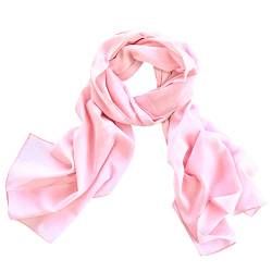 Dolce Abbraccio Damen Schal Stola Halstuch Tuch aus Chiffon für Frühling Sommer Ganzjährig Rosa, ca 160 x 50 von Dolce Abbraccio