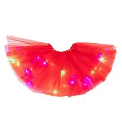 DolceTiger Damen Karneval Kostüm Damen Tüllrock mit LED Frauen Tulle Skirt Kurze Unterrock Damen Kurz Minirock Ballett Tütü Damenrock Unterrock Tüllrock Karneval Kostüm Damen von DolceTiger