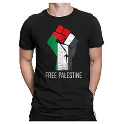 Free Palestine T-Shirt Herren Rundhals Slim Fit Basic T-Shirt Männer Kurzarmshirt O-Neck Kurzarm Top Freies Palästina Sommer Oberteile Herren von DolceTiger