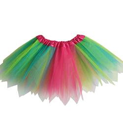 Mädchen Tutu Rock Bunt Tulle Ballett Kostüm Multicolor Tutu Kleinkind Mädchen Kinder Outfits Rockrock Kinderkleid & Rock Tüllrock Kinder (B02, 2-8 Years) von DolceTiger