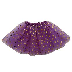 Mädchen Tutu Rock Bunt Tulle Ballett Kostüm Multicolor Tutu Kleinkind Mädchen Kinder Outfits Rockrock Kinderkleid & Rock Tüllrock Kinder (C-Purple, 2-8 Years) von DolceTiger