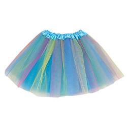 Tutu Mädchen Kinder Kleinkind Baby Mädchen Frühling Sommer Bunte Prinzessin Röcke Kleidung Tüllrock Bunt Geschichtete Spitzenröcke Schwarze Tutu-Röcke (A-Blue, 2-7 Years) von DolceTiger