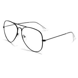 Dollger Durchsichtig Lens Brille Metallrahmen Blaues Licht Blockieren clear Brille für Frauen Männer Nicht verschreibungspflichtig von Dollger