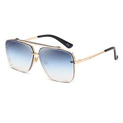 Dollger Retro Sonnenbrille Herren Quadratisch Sonnenbrille für Damen Metall Vintage Gradient Shades Pilot Sonnenbrille UV400 Schutz von Dollger