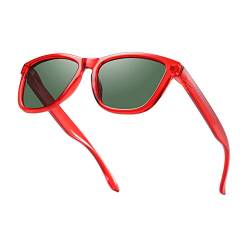Dollger Sonnenbrille Damen Polarisiert Sonnenbrille für Herren Retro Quadratisch Klassisch Sonnenbrille UV400 Schutz von Dollger