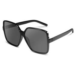 Dollger übergroße Quadratische Retro Sonnenbrille Damen Herren Große Mode Brille Schattierungen für Männer Frauen UV-Schutz,Schwarz von Dollger