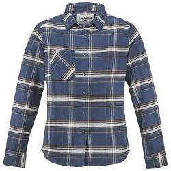 Dolomite Damen Camisa WS Flanell Check Businesshemd, DEEP Blue/Oak Brown, M von Dolomite