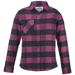 Dolomite Damen Camisa WS Flanell Check Businesshemd, Dark Blue/Sorbet PINK, M von Dolomite