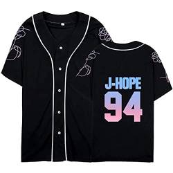 Dolpind Kpop BTS Jersey Love Yourself Shirt Jimin Suga V Jungkook Rap Jhope Jin T-Shirt Merchandise, Damen Jungen Herren, J-hope Weiß, Medium von Dolpind