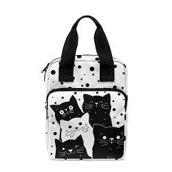 Dolyues Cat Bible Covers for Women Bible Case Girls Bible Bags Book Covers Dots Print Kids Scripture Carrying Case with Handle Durable Church Bag Bible Scripture Case von Dolyues