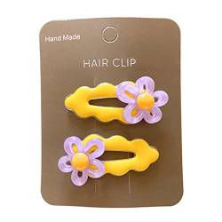 1 Paar Haarspangen aus Kunstharz, Blumen-Haarspange für Mädchen, Haarspangen für Kinder, seitlicher Clip, Haarschmuck, Seitenclip für Haare von Domasvmd