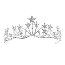 Braut-Tiaras für Damen, Festzug, Königin, Stirnbänder für Hochzeit, Abschlussball, Brautparty, Kronen von Domasvmd