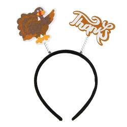 Festliches Thanksgiving-Stirnband, bequemer Kopfschmuck, modischer Haarreif, trendiges Haarband für Partys und Feiern, Thanksgiving-Kostüm-Zubehör von Domasvmd