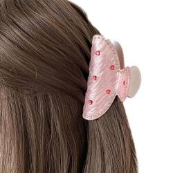 Haarspangen mit rosa Herzen, für Damen, Retro-Acetat, vielseitig einsetzbar, Haarschmuck, Acetat-Haarspangen von Domasvmd