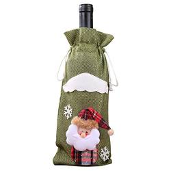 Weinflaschenhülle für Weihnachten, Weihnachtsdekoration, Wein-Geschenktüten, Neujahr 2023, Geschenke, Urlaub, Party, Ornament, Weinflaschenhülle von Domasvmd
