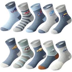 Domee Jungen Socken Kindersocken Strümpfe Baumwolle 10er-Pack Kaninchen 21-23 (Herstellergröße S) von Domee