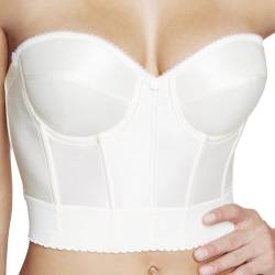 Dominique 6377 - Tiefgeschnittenes, rückenfreies Bustier, weiß, 6377 von Dominique