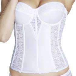 Dominique Braut-BH Bustier Torsolette 8949 Gr. 110A, weiß von Dominique